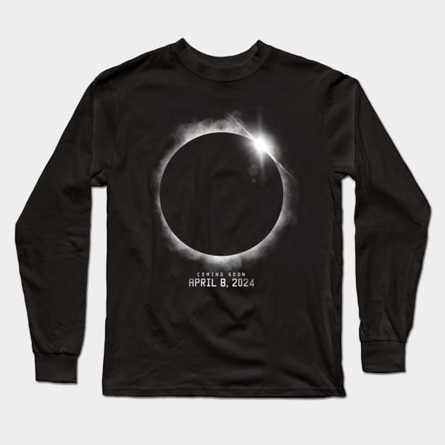 Total Solar Eclipse April 8, 2024 Long Sleeve T-Shirt by cowyark rubbark